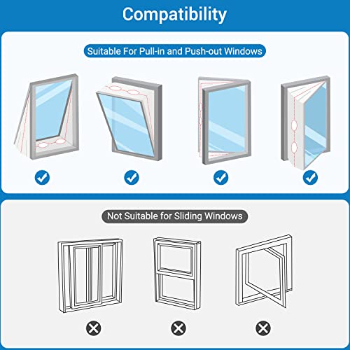 iRhodesy Fensterabdichtung für Mobile Klimageräte, Wasserdicht Weiß Klimaanlage Fensterabdichtung Verwendet für Hot Air Stop (400cm)