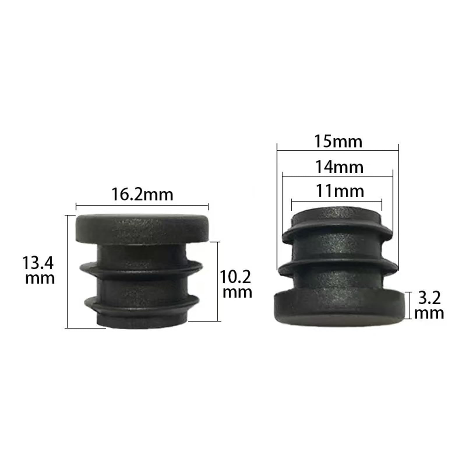 16MM Round Plastic Plugs,Round Plastic End Caps in 24pcs,Chair Leg Pipe Tube Insert Blanking Cover,End Cover Caps for Furniture,Tables,Chairs - Image 2