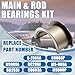 Main & Rod Bearings Kit Compatible with Chevy GM 1968-2002 SBC 305 307 327 350 5.0L 5.7L Truck Engines & V8 Car - 2.450in Journal Standard Size, Replace for BB253J MS909A 8-2555A