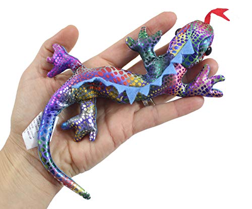 Curious Minds Busy Bags 5 Reptile Set - Sand Filled Animal Toy - Snake, Turtle, Lizard, Alligator, Frog- Heavy Weighted Sandbag Animal Plush Bean Bag Toss - Shimmering Glitter #TOP7