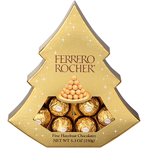 Ferrero Rocher, 12 Count, Premium Gourmet Milk Chocolate Hazelnut, Luxury Chocolate Holiday Gift, Individually Wrapped, 5.3 Oz