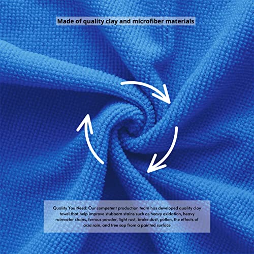 Image of Ragnify Clay Towel Auto Detailing Scratch Free and Paint Safe fine Grade Clay Bar Cloth for Car Detailing, Polishing and Removing Paint Contaminants (Blue Regular)