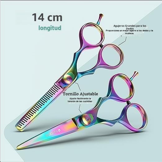 Suvorna Tijeras de corte de pelo profesionales de 5,5 pulgadas con tijeras de entresacar para cortar el pelo, tijeras de pelo profesionales de mano derecha