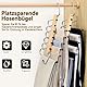 Hosenbügel Platzsparend, 6 In 1 Natürliche Hosenbügel Holz, 2 Stück rutschfeste Magische Hosenbügel, Faltbare Multifunctional Hosenkleiderbügel, Platzsparende KleiderbüGel für Schals Jeans Hosen