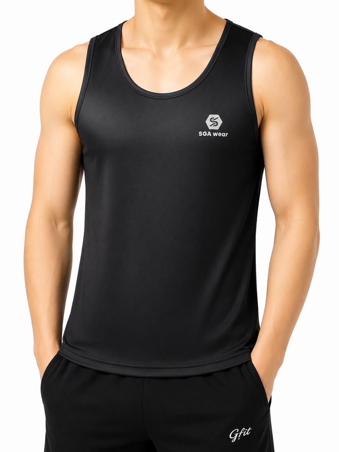 Nylon Round Neck Vest for Man, Anti-Bacterial, 100% Nylon Banyan for Men, Gym Workout Fitness, Buttery Soft Inner Baniyan-image-0