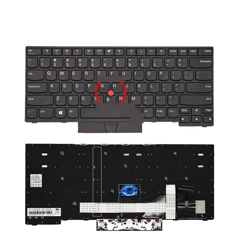 Clavier russe T490 T480S E490 rétroéclairé pour écrire en cyrillique la nuit