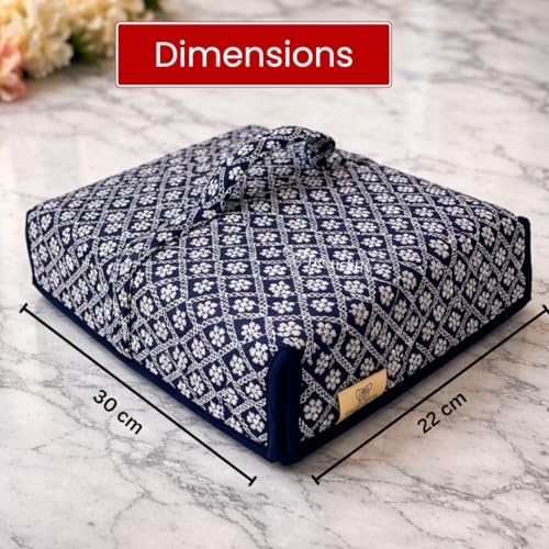 Image of Trendifly silk Lucknowi Jewellery Organiser Box for women Necklace organizer pouches Travel Makeup Cosmetic Earrings Jewelry Storage box for Bridal Gifting (Blue)