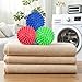 6 Pack Laundry Balls for Dryer, Dryer Balls Laundry Reusable, Dryer Ball Plastic Pellet Packs for Fabric Soften, Reduce Wrinkle and Less Static Cling-Mix
