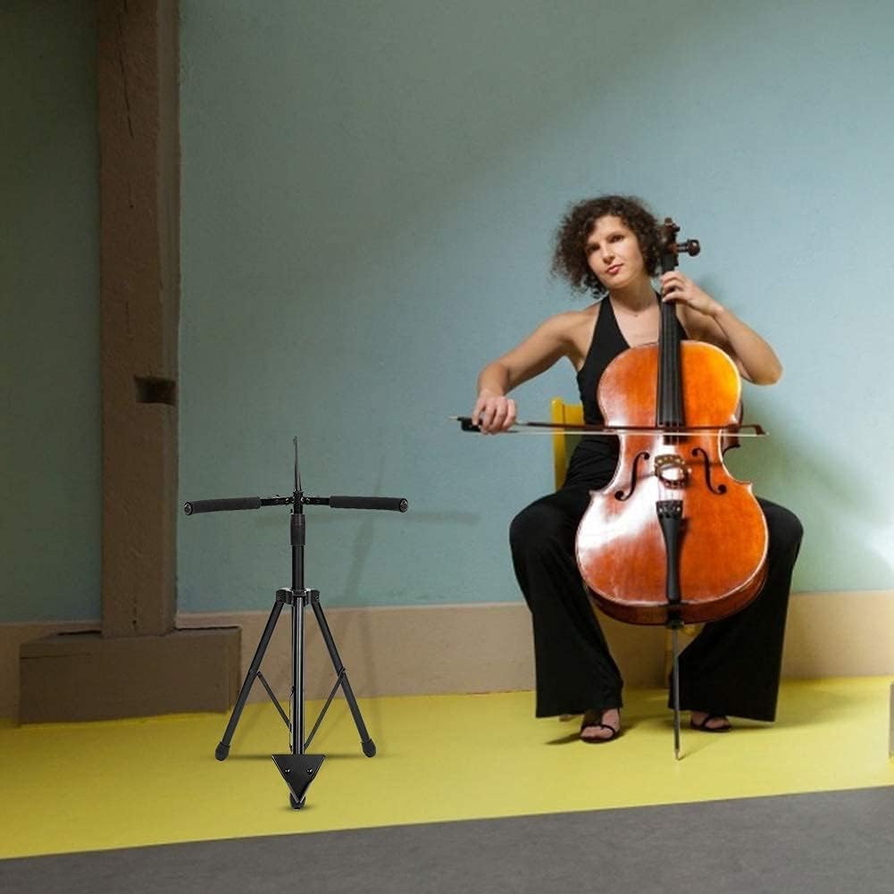 Supporto pieghevole regolabile in altezza per violino e violoncello, supporto in acciaio inox per strumenti musicali