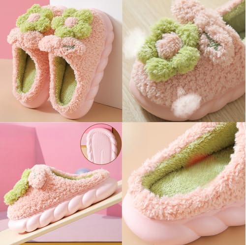 Plush Floral Slippers Adult Women’s Men’s Warm home Indoor Non-Slip Flowers for Winter Comfort4