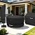 Porch Shield Round Patio Furniture Cover - Waterproof 600D Heavy Duty Outdoor Table and Chairs Cover 62 inch, Black