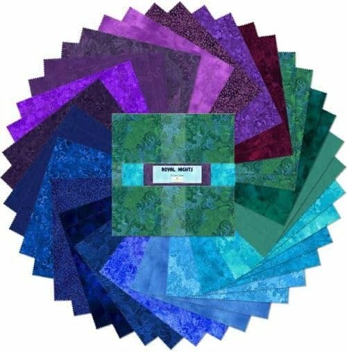 Quality Sewing Fabric – Essentials Gems by - Royal Nights 42 pcs 10" x 10" Karat Gems/Layer Cake