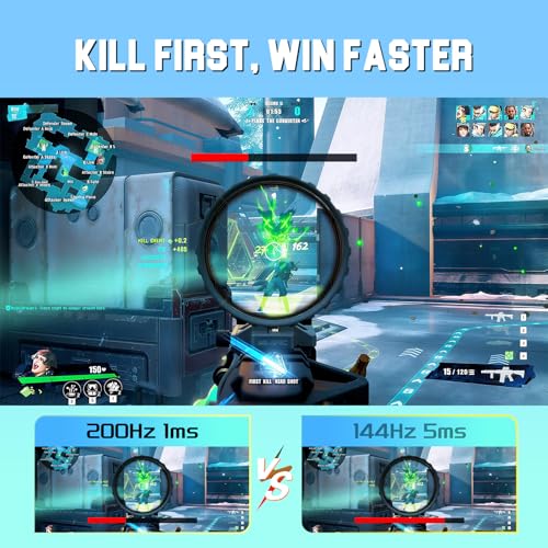 undefined SANSUI 27 inch WQHD 200Hz 180Hz Gaming Monitor 2560×1440P-AMD FreeSync 1ms DCI-P3 95% Fast IPS Computer Monitor,Height Adjustable Vertical/Horizontal Rotating, 2×DisplayPort/HDMI 丨HDR丨Low Motion Blur の商品画像 2