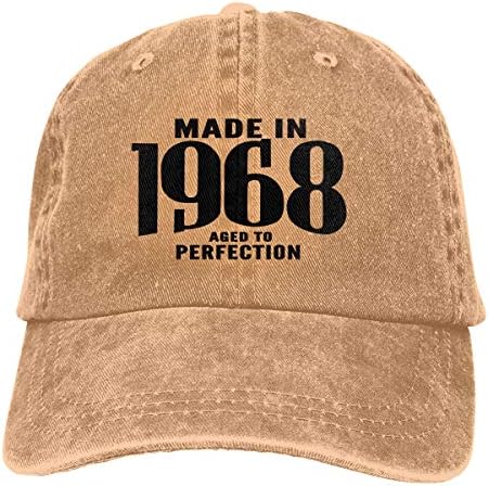 Aged to Perfection 1968 Hipster Unisex Baseball Cap with Adjustable Closure Unique Printed Gift for Men Women ¡­ Yellow