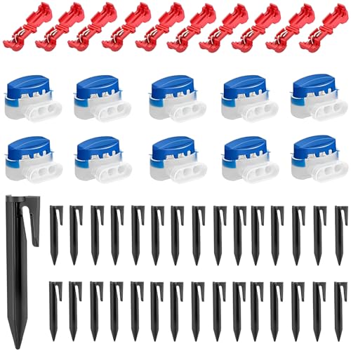 3-in-1 Rasenroboter Kabel-Set: 10 kabelverbinder mähroboter + 50 erdnägel + 10 T-Abzweigverbinder,Mähroboterzubehör für Mähroboter (Kompatibel für Bosch, Gardena, Worx, Yard Force) 3-in-1 Rasenroboter Kabel-Set: 10 kabelverbinder mähroboter + 50 erdnägel + 10 T-Abzweigverbinder,Mähroboterzubehör für Mähroboter (Kompatibel für Bosch, Gardena, Worx, Yard Force)