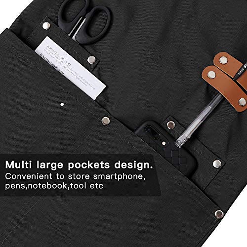 Chef Apron-Cross Back Apron For Men Women With Adjustable Straps And Large Pockets,Canvas,M-Xxl,Black #TOP7