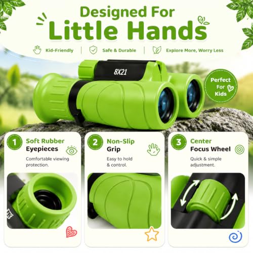 Binoculares para niños 8x21 alta resolución shockproof miniatura 4