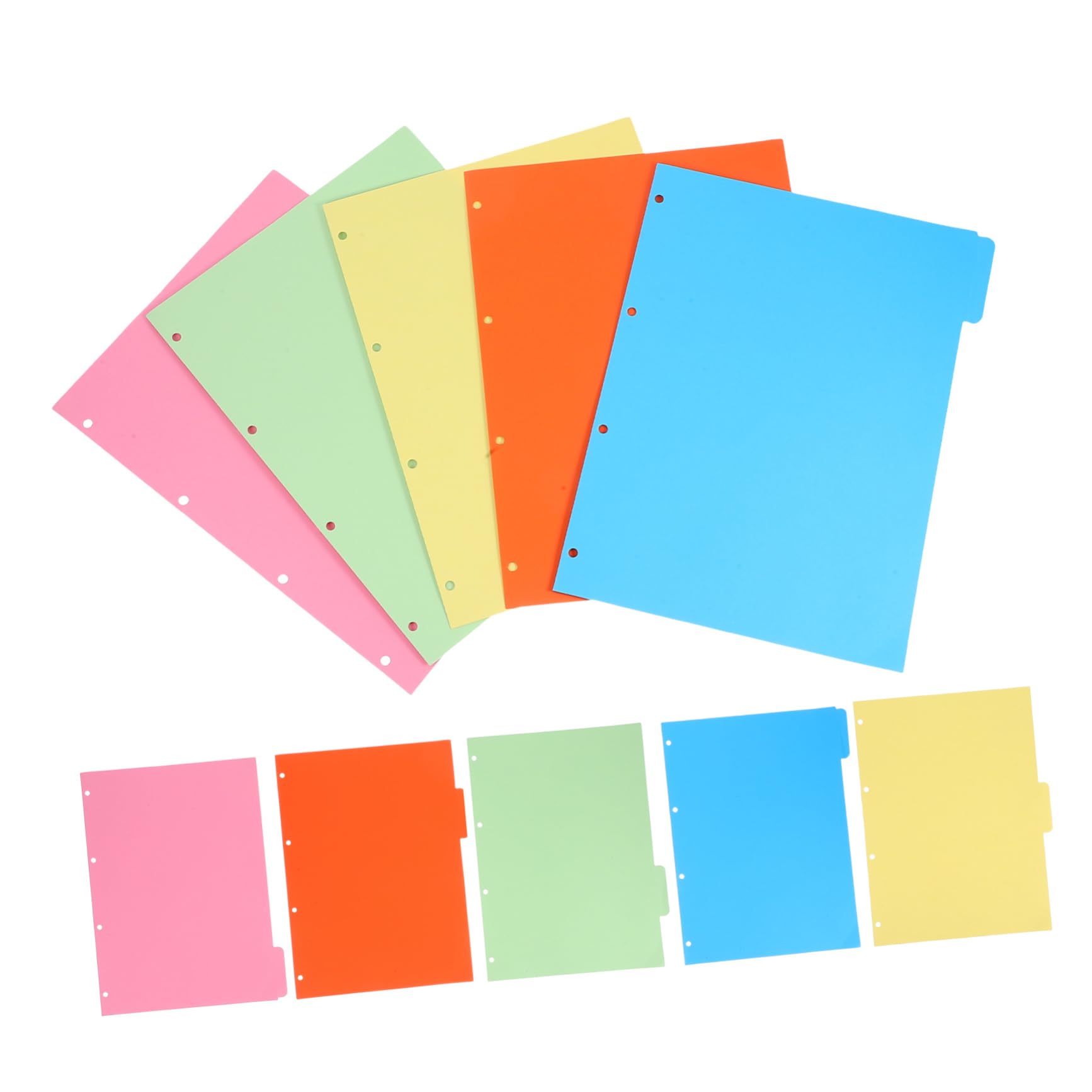 Intercalaires de Classeur Rechargeables 10 Lots en Papier, Index Coloré