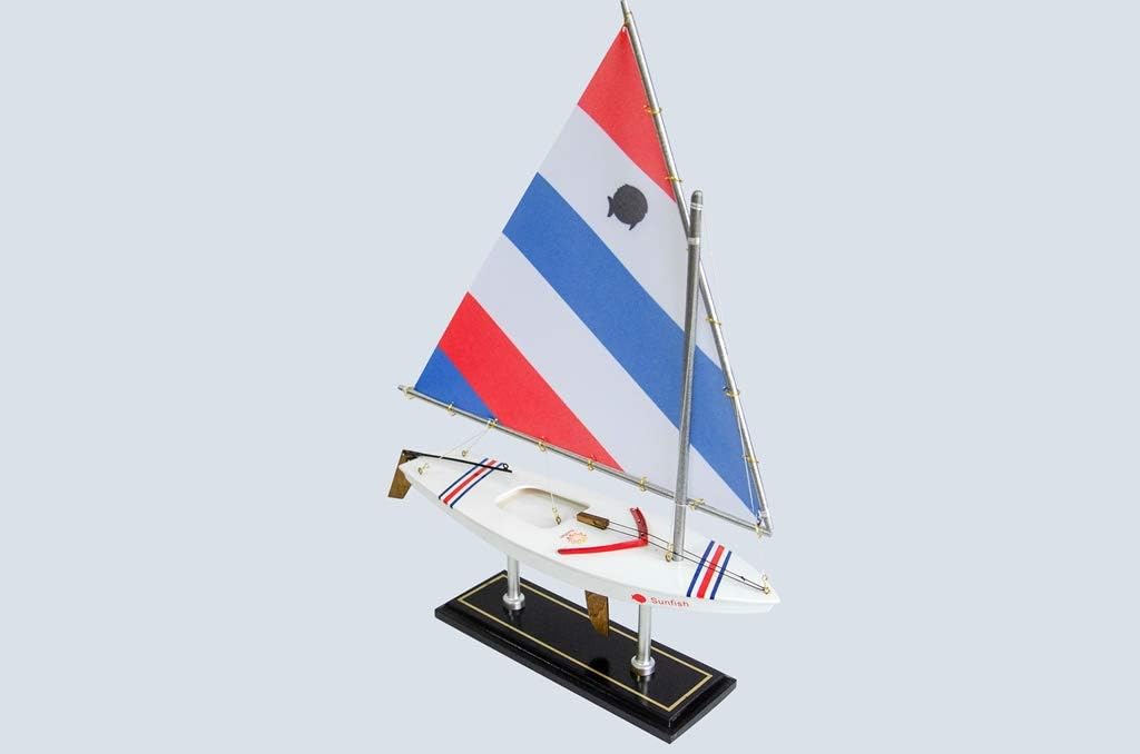 LK Wooden Colada Sunfish Model Sailboat Decoration 16"-3