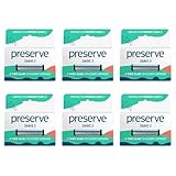 Preserve Shave 3 Razor Blade Refills - 3 Blade Razors for Women & Men - Titanium-Covered Shaver...