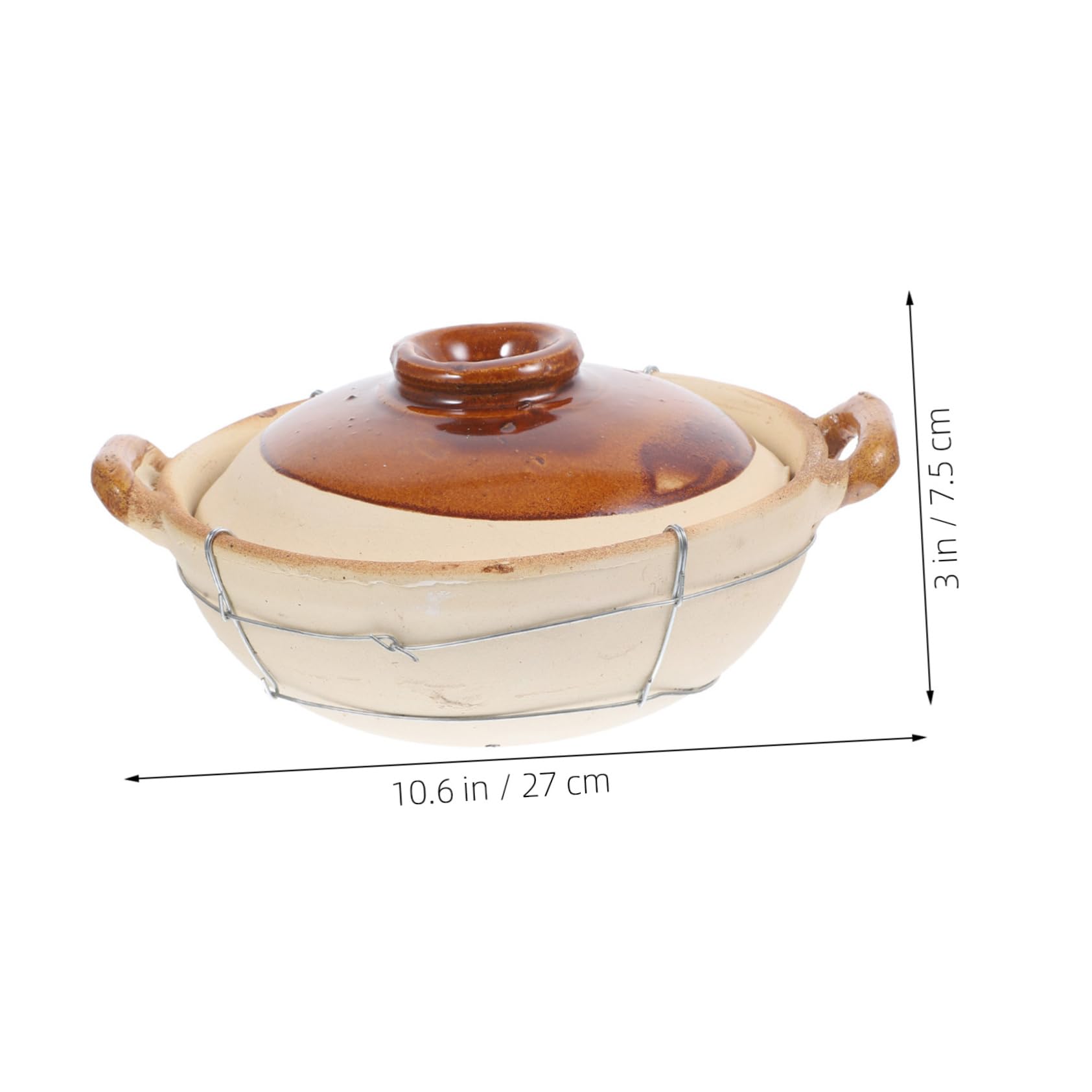 HEMOTON Marmite Terre Cuite pour Cuisine Cocotte Résistante Chaleur Pot Ustensiles de Cuisine
