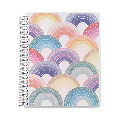 7″ x 9″ Spiral Bound Dotted Grid Notebook – Pastel Rainbows – 5mm Dot Grid. 160 Pages Writing, Drawing & Art Notebook. 80Lb Thick Mohawk Paper by Erin Condren