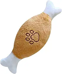 Mordedor Pelúcia Cachorro Cães Brinquedo Pet Yorkshire Mini Shitzu Pinscher Chihuahua Filhotes Spitz - Coxa de Frango