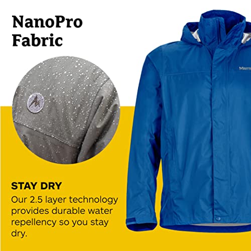 Marmot Men’s Precip Jacket | Lightweight, Waterproof, Blue Sapphire, Large #TOP2