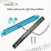 Partsam 2pcs Blue 30 LED 8 inch Utility Strip Light Bar, Trailer Truck Marker Light, 12V Low Current Draw, Slim Line Boat Marine Led Lights, Surface Mount