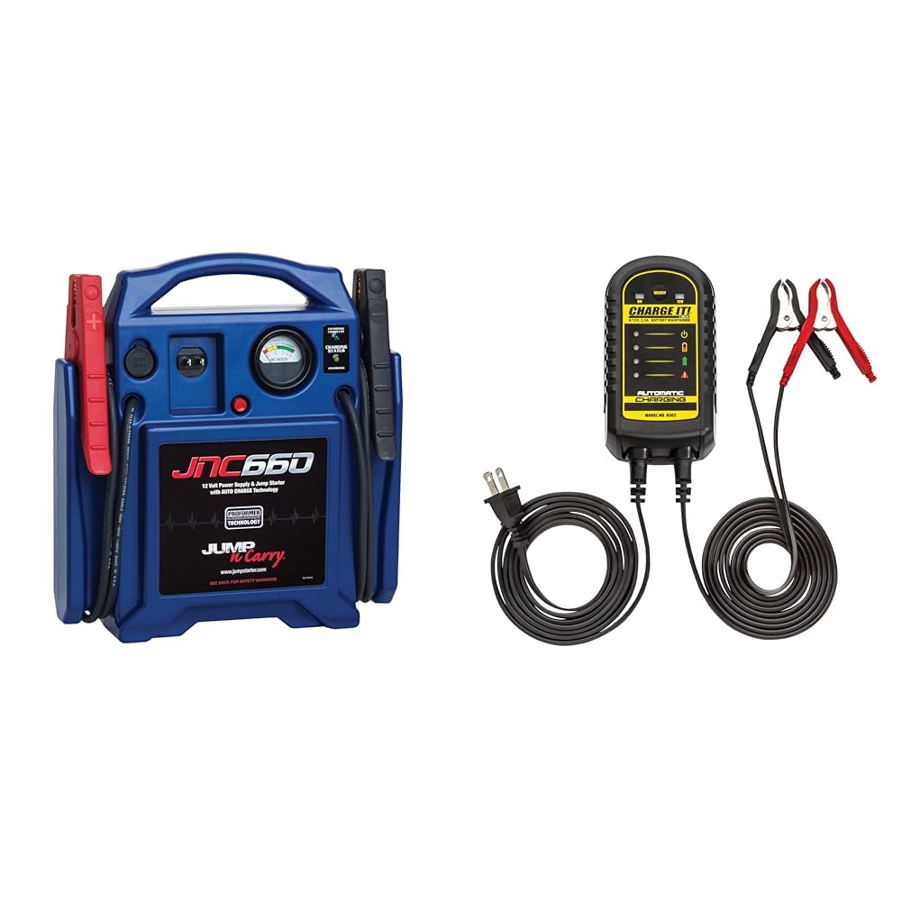 Clore Automotive Jump-N-Carry JNC660 1700 Peak Amp 12 Volt Jump Starter Blue Charge IT 4502 6 12 Volt