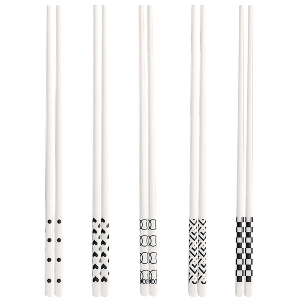 Palillos de Cerámica para Camping y Familia - Pack de 5 Pares Prácticos