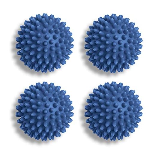 Bolas de secagem Whitmor Dryer Balls, alternativa ecológica para amaciante de roupas, kit com 4, azul