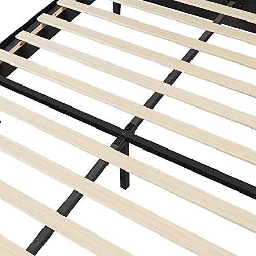 Yaheetech Upholstered Platform Bed With Tufted Velvet Headboard/Mattress Foundation/Strong Wooden Slats, No Box Spring Needed, Easy Assembly, Black, Full Size #TOP6