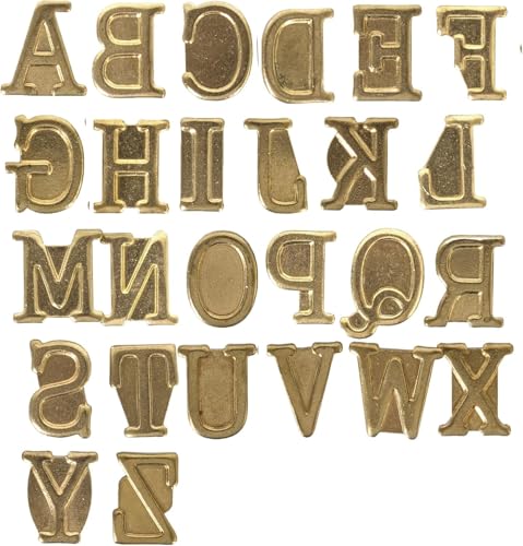 Uppercase Alphabet Set for Branding and Personalization of Wood Leather and Other Surfaces