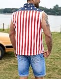 Yuanbang American Mens Vest,Flag Cape,USA Sunglasses,Patriotic Socks,4 Pcs for 4th of July Labor Day(flag,X-Large)