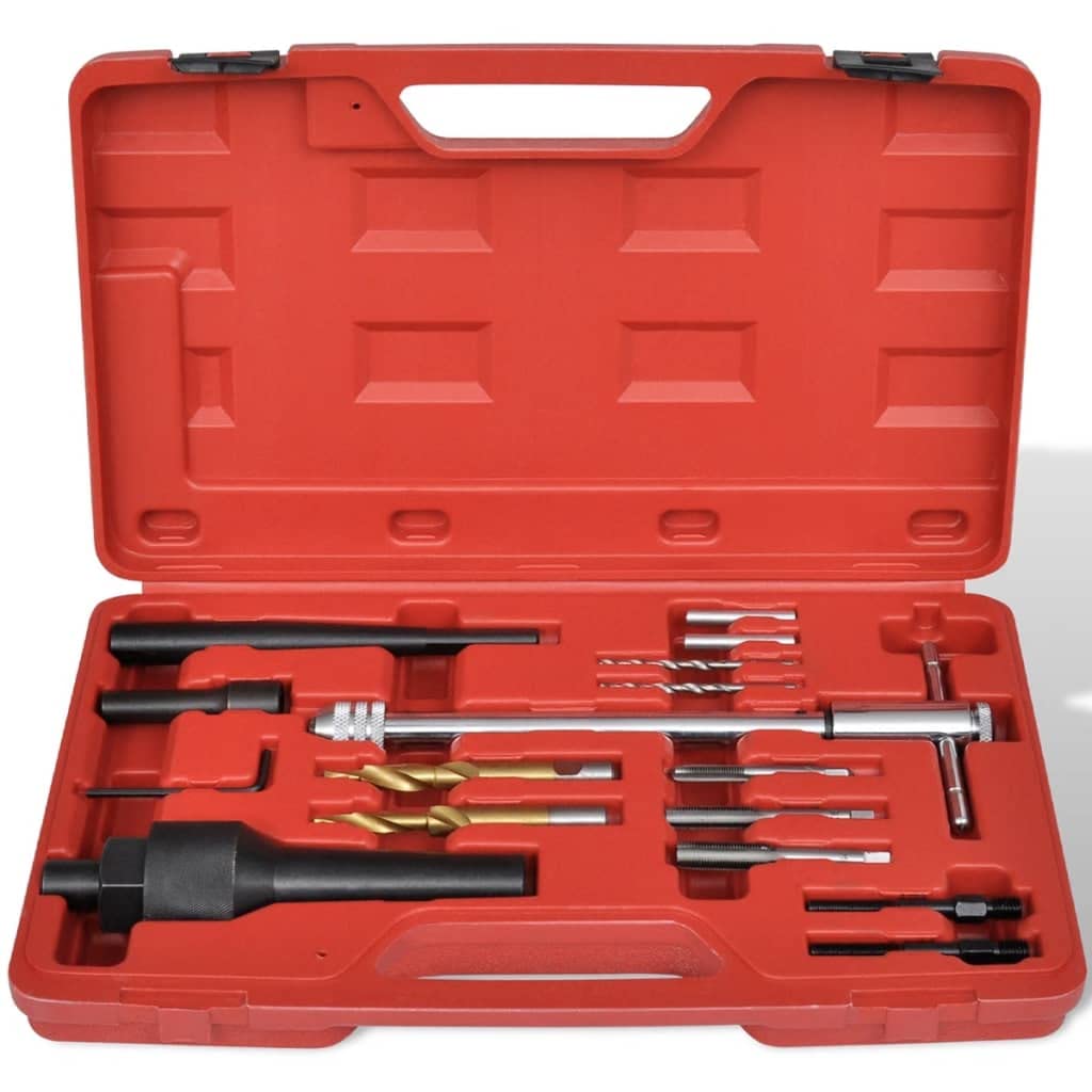 vidaXL Set di riparazione del filo di rimozione della spina di incandescenza per Audi Seat VW Mercedes Opel Set di riparazione della parte del veicolo Attrezzatura del garage Strumento manuale