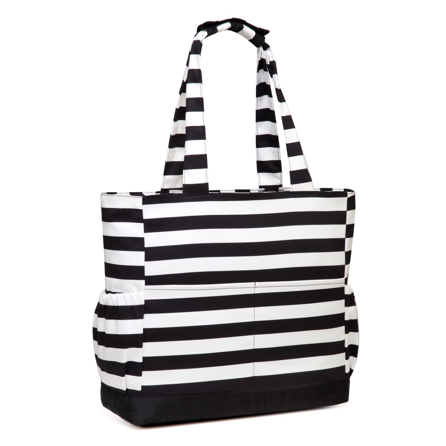 VASCHYVASHCY Bolsa Playa, Grande Bolso Tote para Mujer Bolso de Lona Ligero Bolsa de Hombro con Cremallera Bolso de Mano Familiar con 9 Bolsillos para Escuela Viaje Compras Fiesta Pícnic