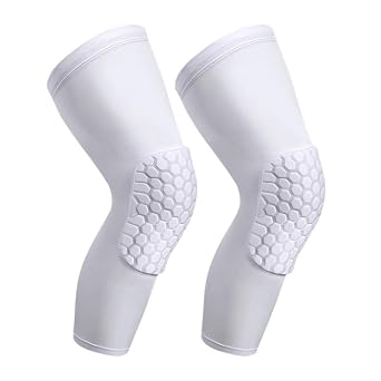 PISIQI Knee Pads Compression Pads Long Leg Sleeve Collision Avoidance Brace Protection Knee Sleeve for Basketball Football Volleyball Cycling 1 Pair