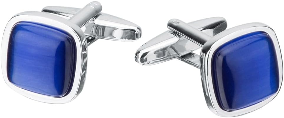 French Shirt Dark Shiny Cat's Eye Cufflinks Men's and Women's Square Business Suit