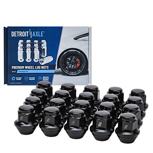 Image of Detroit Axle - REAR Brake Kit for 2014-2016 Ford Fusion Lincoln MKZ | Drilled & Slotted Disc Brake Rotors Ceramic Brake Pads Replacement 20pc Lug Nuts: 11.89 inch inch Rotor