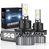 H13/9008 LED Headlight Bulbs Hi/Lo Beam Conversion Kit, DOT Approved, SEALIGHT S1 series Super Bright 24xCSP chips LED Automotive Headlamp-6000K Xenon White (2 Pack)