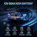 AGM Battery BCI Group 94R Car Battery-12V 80AH H7 Size 94R Automotive Battery, 12V Start-Stop AGM Car Batteries, Deep Cycle, 800CCA, 155RC, Dimensions 12.4