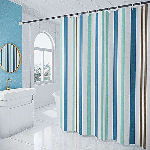 Rideau de douche textile pour éviter l'eau au sol avec crochets inclus - 4