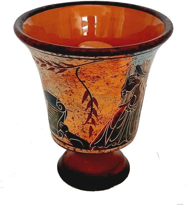 Pythagorean Cup,Greedy Cup 11cm Glazed,Shows Pythagoras