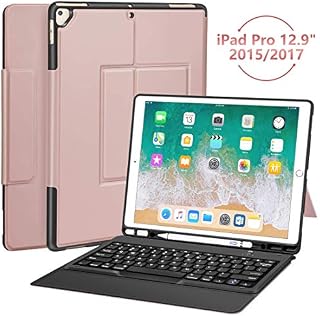 iPad Pro 12.9 Case with Keyboard for ipad pro 12.9" 2015/2017, Ultra-Thin PU