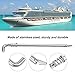 Raguso Boat Motor Tilt Rod Stainless Steel 688-43160-01 Alternative Heavy Duty Outboard Motors Engine Tilt Rod for 2 Stroke 50‑90HP Outboard Engine