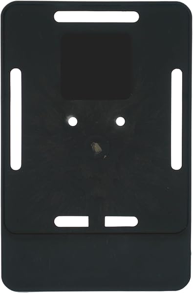1x Kennzeichenhalter Kennzeichenträger Schwarz für Versicherungskennzeichen 135 x 110 mm (für Mofa - Roller - S-Pedelec - E-Bike - Moped - L-Krad - Leichkraftrad) (Schwarz (Unlackiert)) - 2