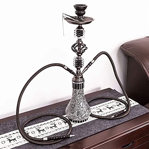 Shisha Set 2 Schlauch Luxus Shisha Set Alloy Shisha Set Enthält 2 Schläuche Und Shisha Zubehör Kann Für Zwei Personen… – Bild 3