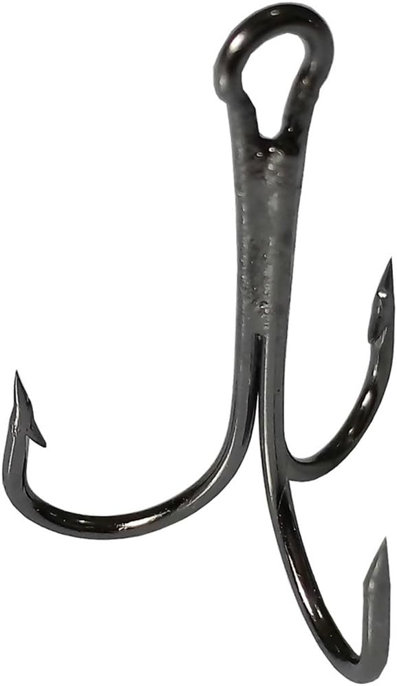 LuengoTreble Hook Strong Treble Fishing Hooks High Carbon Steel Fishing Hooks Tackles Box for Lures Baits Treble Fishing Hooks Size 8/0 10/0