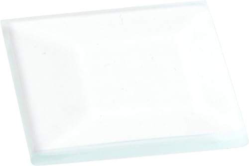 Plymor Vidrio transparente biselado cuadrado de 1 pulgada, 0.118 in de grosor, paquete de 3